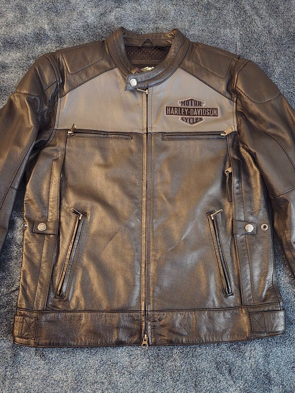 Harley Davidson Men's LEGENDARY Leather Jacket Medium Shield